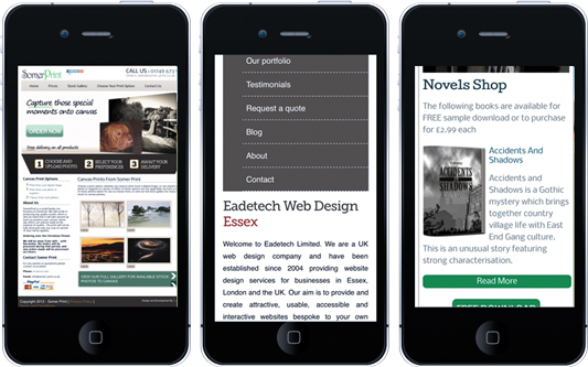 responsive vs non responsive mobile sites