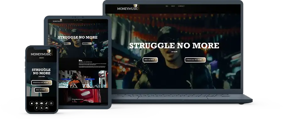 example of a single page website